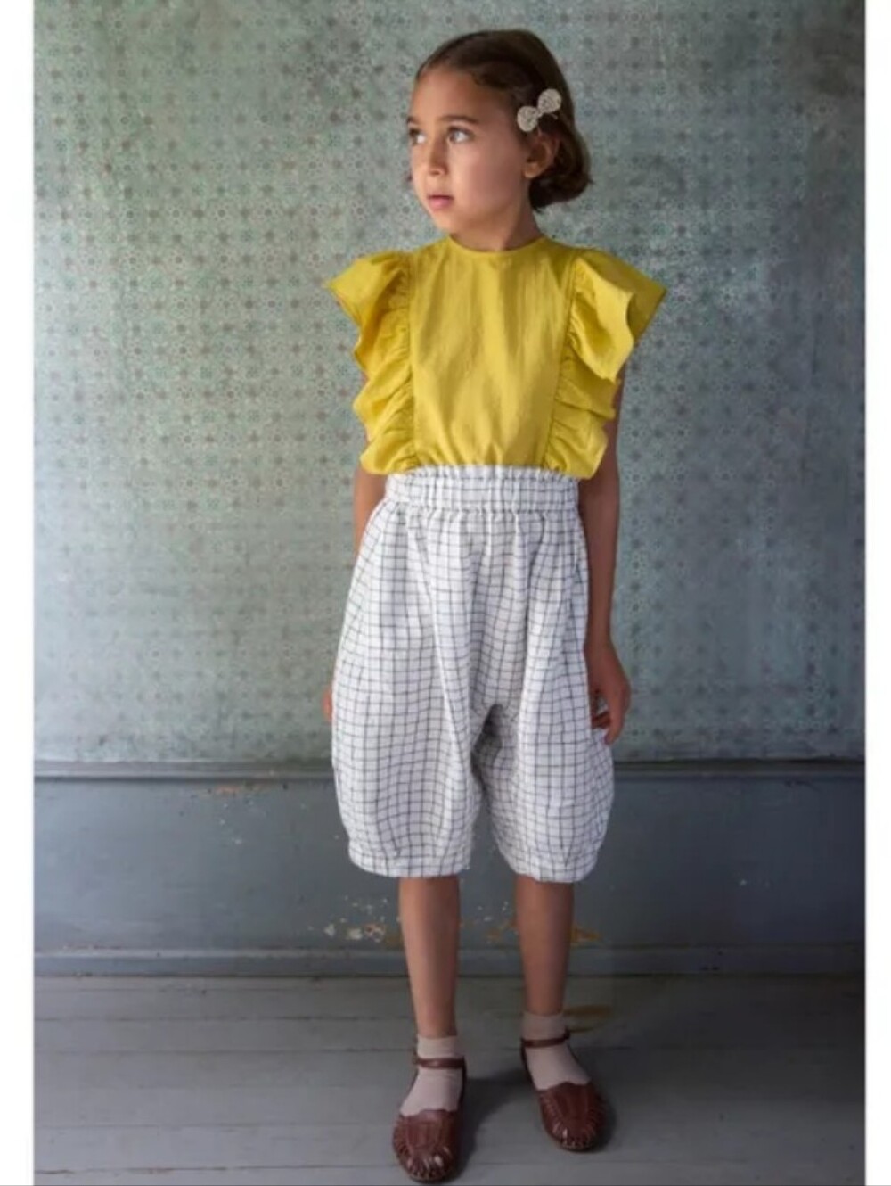Soor Ploom Hetty Linen Checked Culottes